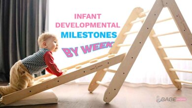 infant developmental milestones by week